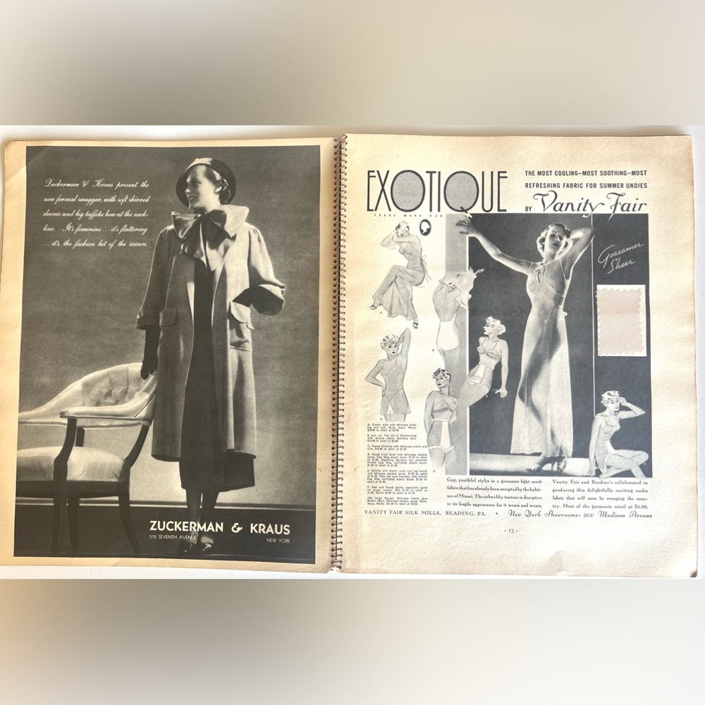 Dessie Barr 1933 Fashions Art Vol 1 No 4, Spiral Bound, Extremely RARE - Picture 14 of 16